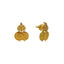 An image showing the side and post on the Laxmi 22K gold earrings from Virani Jewelers.