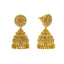 An image of the front and side of the 22K gold earrings from Virani Jewelers.