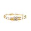 22K Multi- Tone Gold Beaded Bangle (11.1gm)