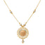 22K Multi-Tone Gold Beaded Pendant Chain (14.8gm)