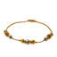 22K Multi Tone Gold Bracelet W/ CZ Gems & Textured Bicone Beads - Virani Jewelers