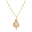 22K Yellow Gold Necklace & Earrings Set W/ CZ Gems & Open Cut Flower Pendant - Virani Jewelers