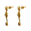 22K Yellow Gold Necklace & Earrings Set W/ Rubies, Emeralds, Kundan, Mango Details & Rhombus Pendants - Virani Jewelers
