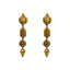 22K Yellow Gold Necklace & Earrings Set W/ Hollow Engraved Beads - Virani Jewelers