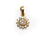 22K Yellow Gold Pendant W/ CZ Gems on Small Flower - Virani Jewelers