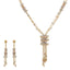 22K Multi Tone Gold Set Necklace & Earrings W/ Beaded Tangled-Tassel Design - Virani Jewelers