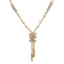 22K Multi Tone Gold Set Necklace & Earrings W/ Beaded Tangled-Tassel Design - Virani Jewelers