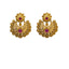 22K Yellow Gold Temple Necklace & Earrings Set W/ Rubies & Multi Strand Beaded Pendant Necklace - Virani Jewelers