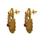 22K Yellow Gold Temple Necklace & Earrings Set W/ Rubies & Multi Strand Beaded Pendant Necklace - Virani Jewelers