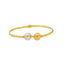 22K Yellow & White Gold Ball Bead Bangle (8.6gm)