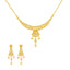 22K Yellow Gold Filgree Necklace W/ Earrings Set - Virani Jewelers