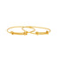 22K Yellow Gold Adjustable Infant Bangles (6.3 grams)
