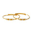 22K Yellow & White Gold Beaded Infant Bangles (9.5 grams)