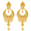 22K Yellow Gold Chandbali Earrings (18.5 grams)