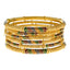22K Yellow Gold Meenakari Pipe Bangle (84.9 grams)