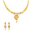 22K Yellow Gold Meenakari Necklace & Earring Set W/ Mango Shaped Pendant - Virani Jewelers