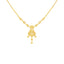 An image showing the Virani Jewelers 22K gold necklace featuring a pendant with three dangle details.