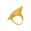 Beaded Shield Ring in 22K Yellow Gold