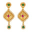 22K Yellow Gold, Emerald, & Ruby Jewelry Set (55.7gm)