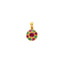 Emerald & Ruby Ball Pendant in 22K Yellow Gold (2.7gm)