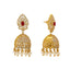 22K Yellow Gold Embellished Jhumka Earrings (25.1gm)