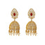 22K Yellow Gold Embellished Jhumka Earrings (25.1gm)
