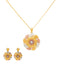 22K Multi-Tone Gold Pendant Set (17.4gm)