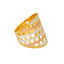 22K Multi-Tone Gold Sheild Ring (7.1gm)