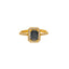 22K Yellow Gold, Sapphire & CZ Ring (3.8gm)