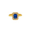 22K Yellow Gold, Sapphire & CZ Ring (3.4gm)