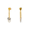 22K Yellow & White Gold Chandelier Hearts Jewelry Set (15.9gm)