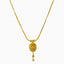 22K Yellow Gold Necklace and Earrings Set W/ Blue Enamel & Reversible Oval Pendants - Virani Jewelers