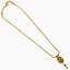 22K Yellow Gold Necklace and Earrings Set W/ Blue Enamel & Reversible Oval Pendants - Virani Jewelers