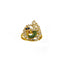 22K Yellow Gold Peacock Ring W/ Precious CZ Gemstones on Elaborate Circlet Train - Virani Jewelers
