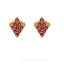 22K Yellow Gold Grape Stud Earrings Set W/ Rubies - Virani Jewelers