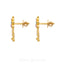 Kasu Coin Studs Set in 22K Gold W/Pyramid Design Of Emerald & Ruby Gems - Virani Jewelers
