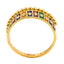 22K Yellow Gold Enamel Ring W/ Horizontal Square Pattern - Virani Jewelers