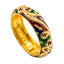 22K Yellow Gold Enamel Ring W/ Domed Band Design, 6.5 Grams - Virani Jewelers