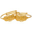 22K Yellow Gold Adjustable Bangle Set for Kids (14.5gm)