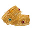 22K Yellow Gold & Gemstone Kamya Bangle Set (79.1gm)