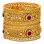 22K Yellow Gold & Gemstone Kamya Bangle Set (79.1gm)