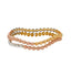 22K Multi-Tone Gold Beaded Bangle Set (19.4gm)