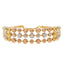 22K Multi-Tone Gold Layered Beaded Bracelet (19.2gm)
