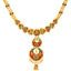 Meenakari Chandbali Jewelry Set in 22K Yellow Gold (43.4gm)