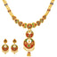 Meenakari Chandbali Jewelry Set in 22K Yellow Gold (43.4gm)