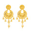 22K Yellow Gold Chandbali Jewelry Set (78.3gm)