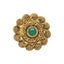 22K Gold Antique Cocktail Ring w/ Emerald Center (8.6gm)