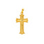 Engraved Holy Cross Unisex Pendant in 22K Yellow Gold (3gm)