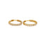 CZ Stone Hoop Earrings in 22K Gold (3.1gm)