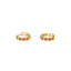 Ruby & CZ Stone Hoop Earrings in 22K Gold (2.8gm)